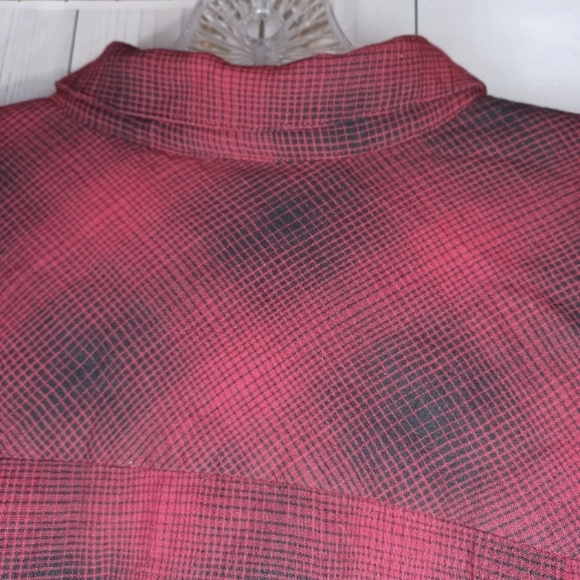 J.Jill Red And Black Plaid Long Sleeve Button Down Shirt - Picture 10 of 12